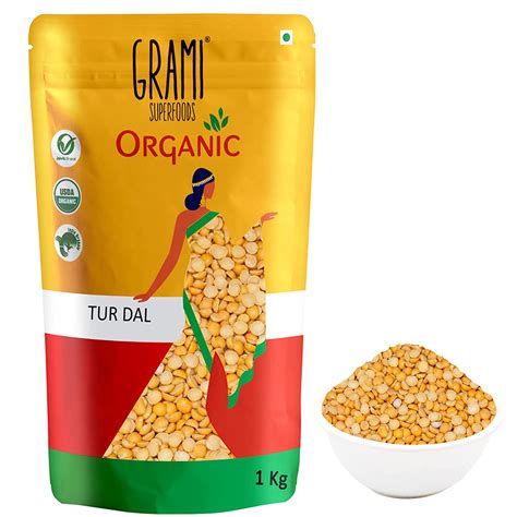 GRAMI Super Foods Organic TOOR DAL - 1KG : Amazon.in: Grocery & Gourmet ...