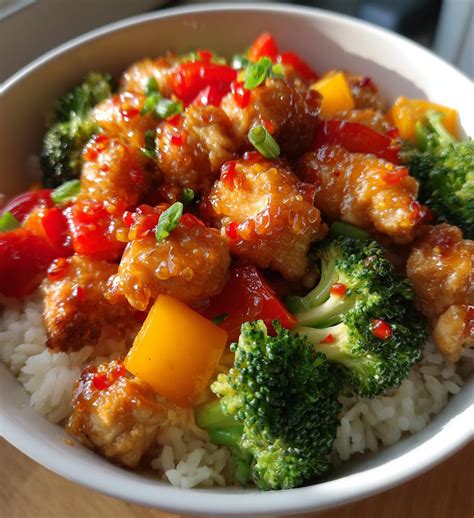 easy sweet chili chicken bowl recipe in 25 minutes of joy