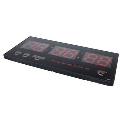 Digitális falióra, idő, naptár, hőmérséklet, méret 45,5 x 22 x 3 cm ...