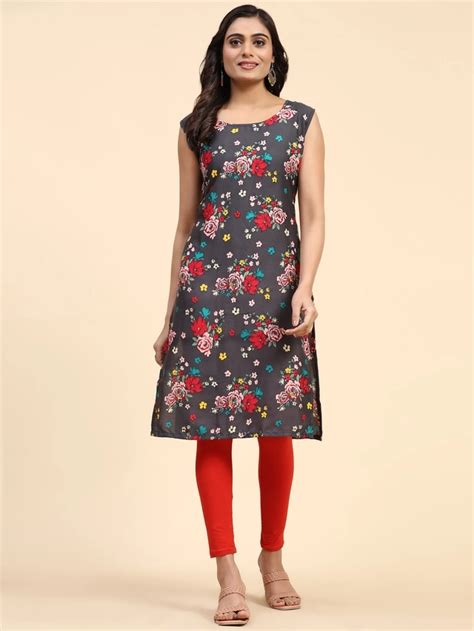 Crepe Printed Kurti for Women