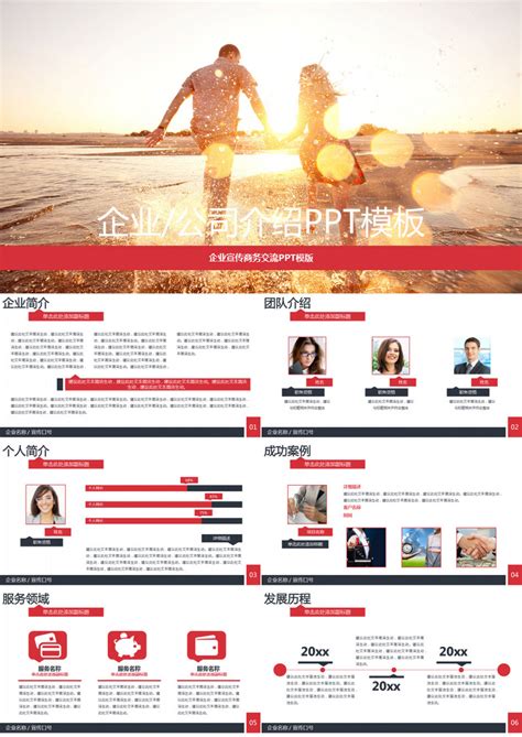 企业介绍宣传销售营销服务案例PPT模板下载_熊猫办公