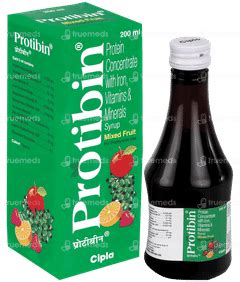 Protibin Mix Fruit Syrup 200 Ml - Uses, Side Effects, Dosage, Price ...