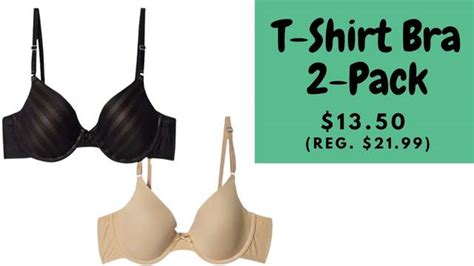 Amazon | Maidenform T-Shirt Bra 2-Pack $13.50 :: Southern Savers