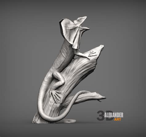 🦎 Frilled lizard 3D print model・ STL File for 3D printing・Cults