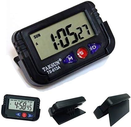 Buy Kthree Trade Plastic Taksun Ts-613A-2 Car Dashboard Alarm Clock and ...