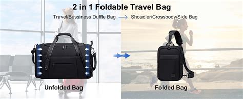 Arctic Hunter Travel Duffle Bag for Men 40L Foldable Hand Bag with ...