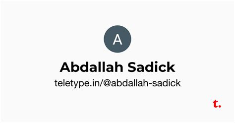 Abdallah Sadick — Teletype