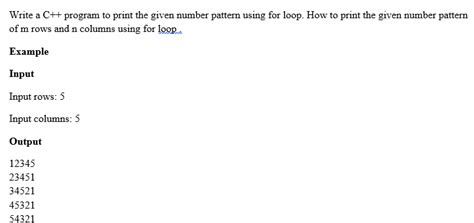 Image result for C Program to Print Number Pattern