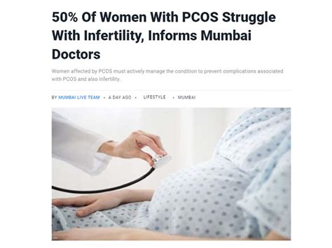 Approximately 50% of women with PCOS experience infertility ...