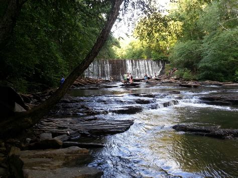 Roswell Mill Waterfall at Vickery Creek Trail - Roswell, Georgia : r ...