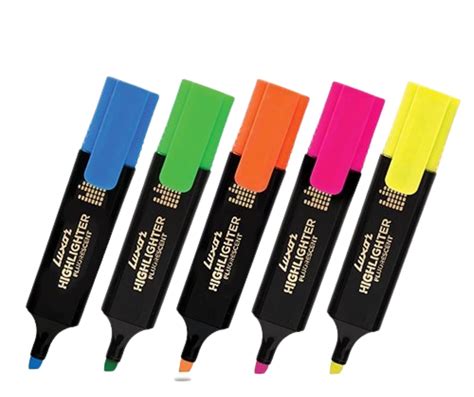 Luxor Highlighter - Assorted Colors - Set of 5 : Amazon.in: Office Products