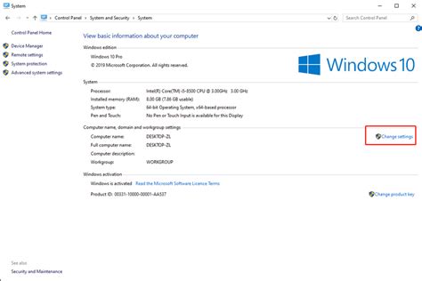 Image result for Change Computer Name and Settings