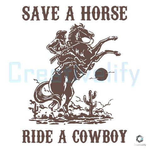 Save A Horse Ride A Cowboy Music SVG - CreativeLify