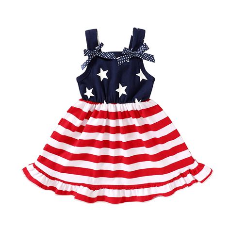 Younger Tree Toddler Baby Girls 4th of July Clothes Outfit Stars ...