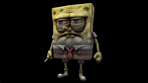 Tired and Old SpongeBob SquarePants - 3D model by yugengen [8277916 ...