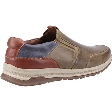 Hush Puppies Cole Khaki Leather Male Slip On Mens Shoes – Top Brand Shoes