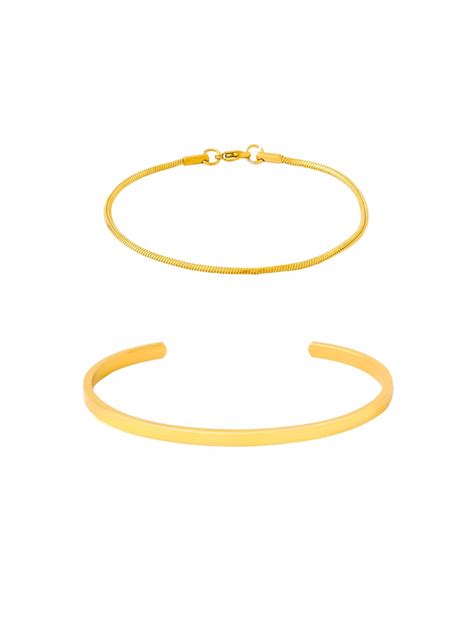 Buy Yellow Chimes Kada Bracelets for Men | Fashion Gold Bracelet ...