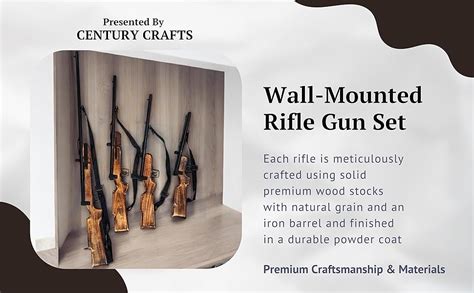 Buy Wall-Mounted Showpiece Rifle Gun Set – Handcrafted Wood & Iron ...