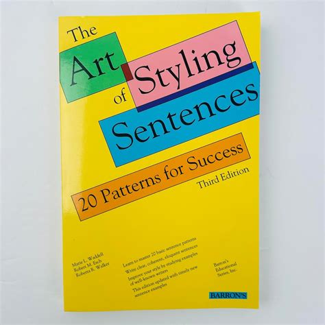 Buy The Art of Styling Sentences: 20 Patterns for Success Book Online ...