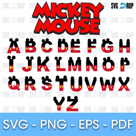 Mickey Mouse Letters Font 15+ Mickey Mouse Fonts Free TTF, OTF