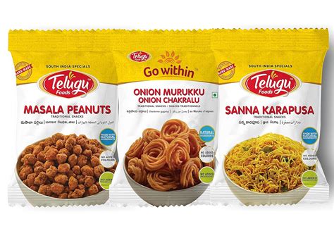 Swetha Telugu Foods Combo of Masala Peanuts, Onion Murukku and Sanna ...