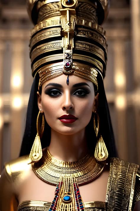 This image is a digital creation of Egyptian Queen Cleopatra in Ancient Egypt setting. Egyptian ...