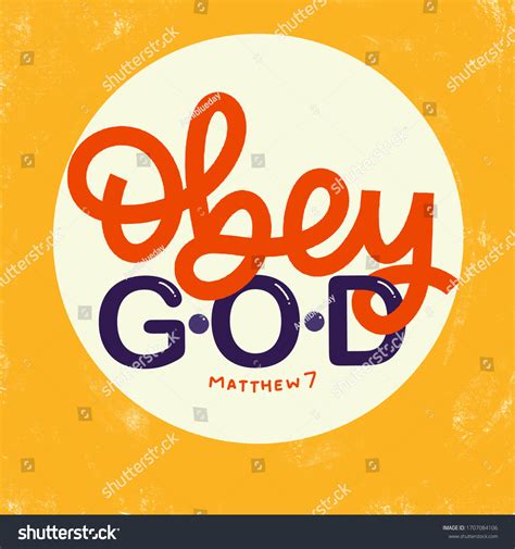 Obey God Matthew 7 Bible Verse Stock Illustration 1707084106 | Shutterstock