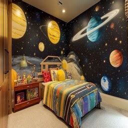 Modern Kids Bedroom Design With Dual-Toned Beige And White Walls