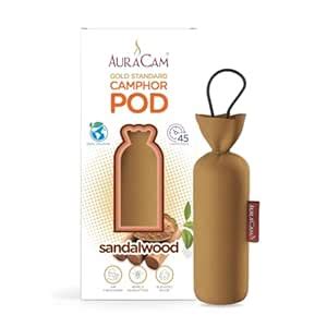AuraCam Gold Standard Camphor Pod/Camphor Cone (Sandalwood) - Set of 2 ...
