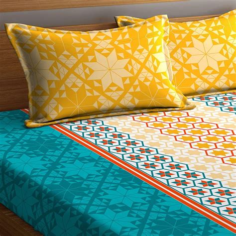 Buy PORTICO Vienna Brick Printed 3-Piece Bedsheet Set - 2.24 m x 2.54 m ...