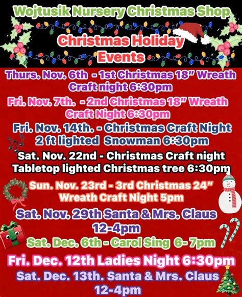 SAVE THE DATES! Wojtusik Nursery Christmas Shop Christmas Holiday Event ...