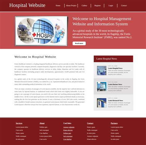 Hospital Website Using JavaScript 的图像结果