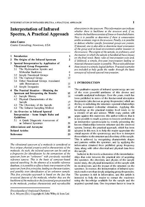 IR Spectroscopy: A Beginner's Guide to Spectrum Interpretation - Studocu