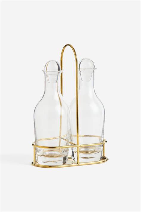 Oil and vinegar set - Gold-coloured - Home All | H&M IN