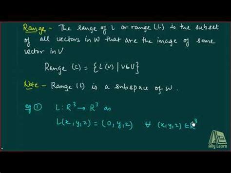 The Dimension Theorem - Kernel and Range of Linear Transformation Video ...