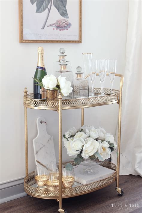 Bar Cart Styling Tips & Ideas - Tuft & Trim