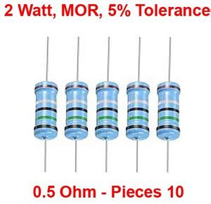 ELPH MOR | Metal Oxide Resistance | 2 Watt | 0.5 Ohm Pcs 10 Fixed ...