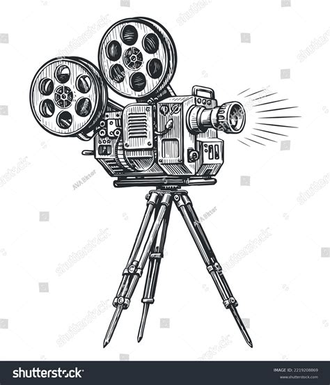 Vintage Movie Camera Clip Art