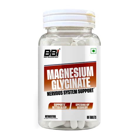 BBI Magnesium Glycinate 60 Tabs - Body Building India