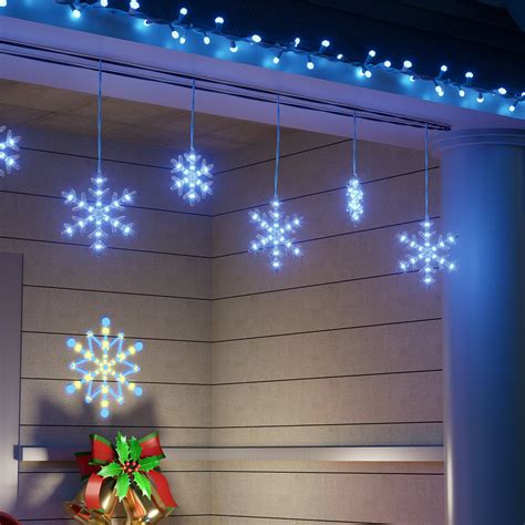 Image result for Outside Snowflake String Lights