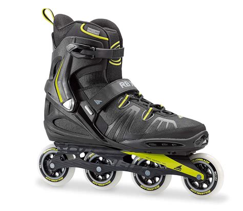 Rollerblade RB XL Men's Adult Fitness Inline Skate, Black and Lime ...