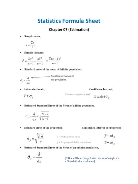 Image result for Basic Statistics Formulas with Examples