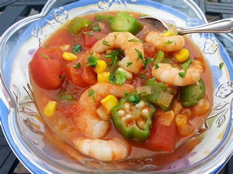 Shrimp Gumbo with Okra, Corn and Tomatoes over Brown Rice - Live Well ...