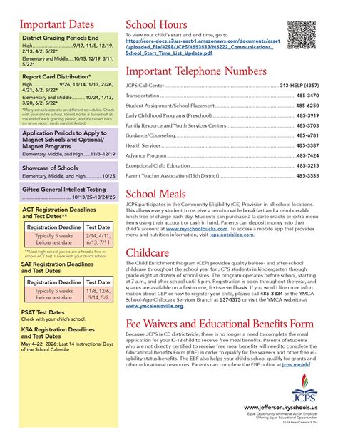 Jefferson County Public Schools Calendar 2026-2027 [PDF]