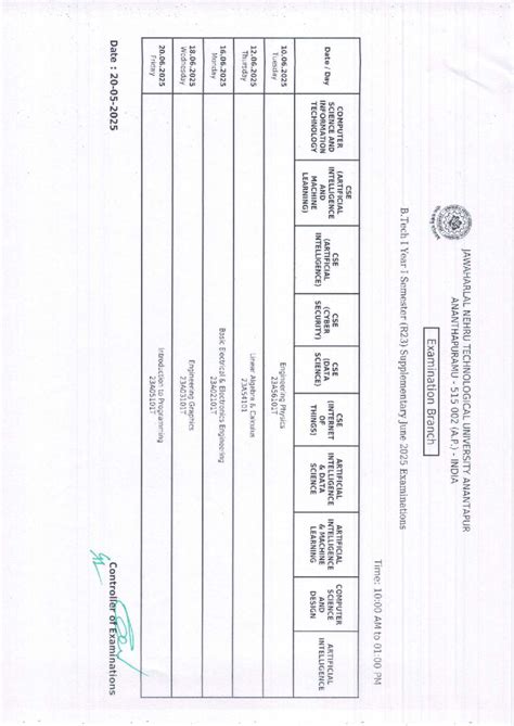 Timetable for B Course - Important Dates and Events - Studocu