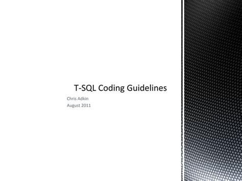 Image result for SQL Coding Standards