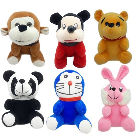 Buy Jankee's Pack of 6 Mini Characters | Doremon, Mickey, Pooh,Bunny ...