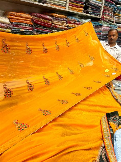 Yellow haldi booty mehendi saree – Shopping World