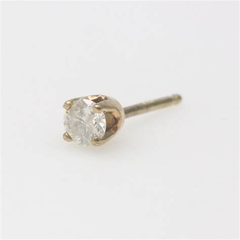 14kt Gold 0.2g Single Diamond Stud Earring | Property Room