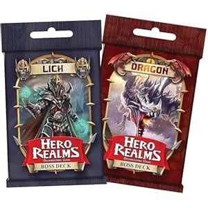 Hero Realms Dragon Boss Deck and Lich Boss Deck by White Wizard Games ...